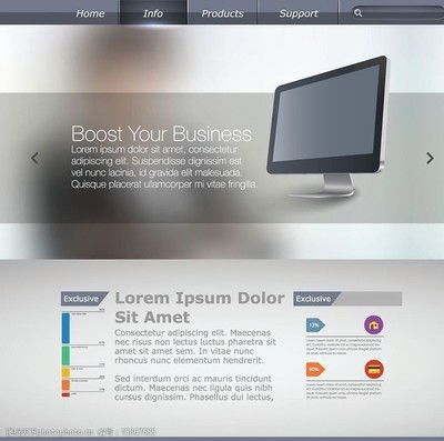 網(wǎng)頁與網(wǎng)站設(shè)計(jì) 模板與圖片的完美融合
